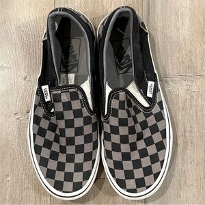Vans Checkerboard Slip-On Sneakers - Black & Gray